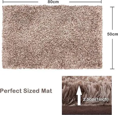 Produktbild von Antislip-Badmat, machinewasbar, mit Wasserabsorberenden, weichen Mikrofasern, für Badewanne, Dusche und Badezimmer