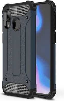 Produktbild von Mobigear Outdoor  Samsung Galaxy A40 Hülle Hardcase Backcover Stoßfest - Marineblau