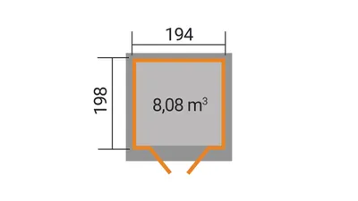 Produktbild von WEKA Gartenhaus 325 A aus Holz Gerätehaus mit 19 mm Wandstärke Geräteschrank Fußboden inklusive Gartenhaus 5,26 m² Pultdach