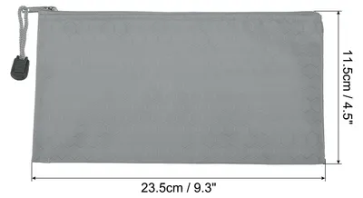 Produktbild von 3 Stš¹ck Wasserdichte Rei?verschluss Aktentaschen A6 Dokumentenhalter Bleistifttasche fš¹r Bš¹ro Grau