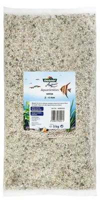 Productafbeelding van Dehner Aqua aquariumgrind, korrelgrootte 2-4 mm, 5 kg, wit