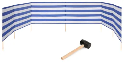 Produktbild von Garronda Strand Windschutz Sichtschutz 8m lang plus Gummihammer GAEX001 (Streifen, 8 m)