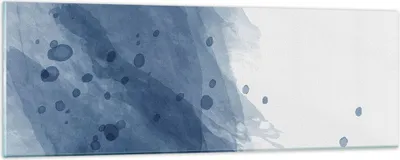 Produktbild von Bilder auf glas - Einteilig - Blau Weiß Hintergrund - 90x30cm - Glasbilder - Wandbilder - Bilder - zum Aufhängen bereit - Wanddekoration aus Glas - Glas Bilder - Wandbild auf Glas - GAB90x30-5088