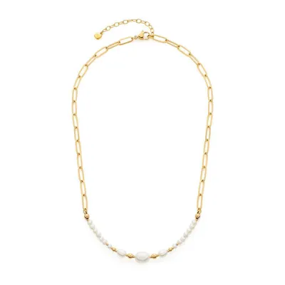 Produktbild von Leonardo 022062 Damen Collier Inka Edelstahl Gold weiß 84 cm
