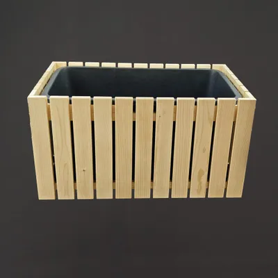 Produktbild von Design-Hochbeet aus Holz mit Kunststoffeinsatz 60 l, 76 x 43,6 x 40 cm
