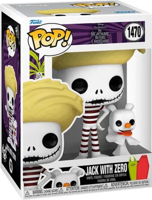 Produktbild von Jack Skellington Figur mit Zero aus „Nightmare Before Christmas“
