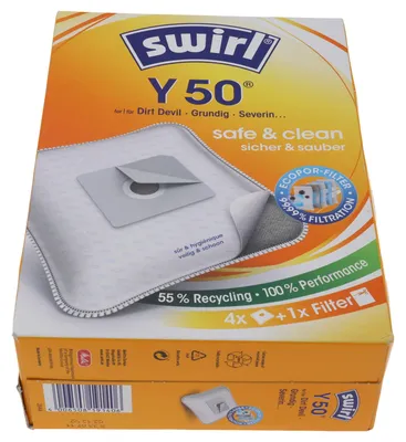 Immagine prodotto di Swirl Y50 4 sacchi microfibra aspirapolvere Clatronic AFK Bestron Sanyo Taurus