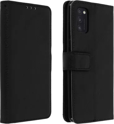 Produktbild von Avizar, Samsung Galaxy A41 Flip-Cover mit Kartenfächern & Standfunktion, Schwarz