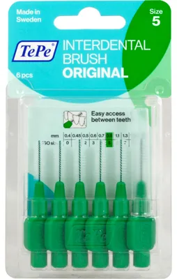 Produktbild von TePe ID Bürste Grün 0,8mm, 5 St. Interdentalbürsten