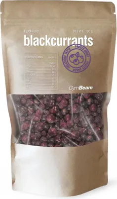 Produktbild von GymBeam - Gefriergetrocknete schwarze Johannisbeeren 100 g