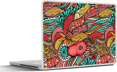 Produktbild von MuchoWow® Laptop Aufkleber Sticker Cover Bohème - Muster - Blumen 40x30 cm - Laptop Dekoration - Selbstklebend