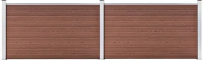 Image de Clôture de jardin WPC 353x106 cm marron