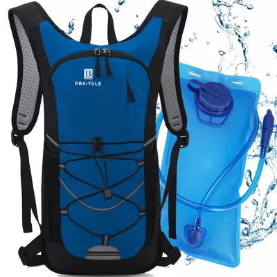 Zdjęcie produktu dla Plecak rowerowy hydracyjny z bukłakiem - 2 litry - Odblaskowy - Nylon - Do biegania i jazdy na rowerze