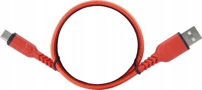 Produktbild von USB-Typ-C-Kabel, Schnellladekabel, Nylon, 1 m, rot, Typ C, USBC-Kabel