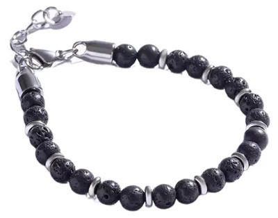 Produktbild von Perlenarmband fü r Herren mit Lavastein MCGB5009
