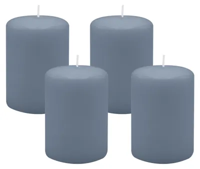 Produktbild von 4er Set Adventskerzen, Adventskranzkerzen Pacific Blau Grau
