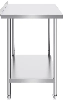 Zdjęcie produktu dla Stół roboczy ze stali nierdzewnej SucceBuy 24 x 36 x 36 cali, solidny stół roboczy z regulowaną wysokością do przygotowywania posiłków w restauracjach, domach i hotelach