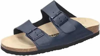 Produktbild von Dr. Brinkmann Schuhe Clogs 600382 Uni Leder Pantoletten Sandalen, Größe:44 EU, Farbe:Blau
