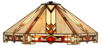 Produktbild von Clayre & Eef Lampenschirm Tiffany Ø 50x25 cm Beige Glas