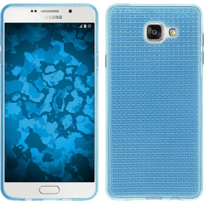 Produktbild von PhoneNatic Case kompatibel mit Samsung Galaxy A7 (2016) A710 - hellblau Silikon Hülle Iced + 2 Schutzfolien