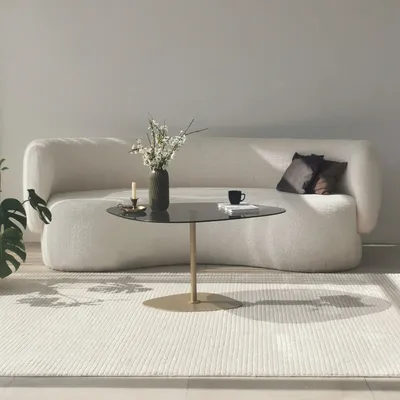 Produktbild von Skye Decor, Soho - Dark Grey, Soho, Couchtisch, 100 % gehärtetes Glas, Dunkelgrau, 85 x 67 x 40 cm