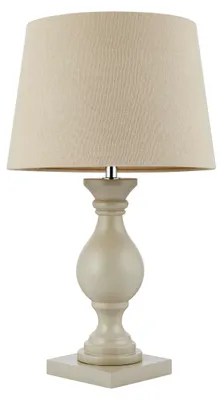 Immagine prodotto di Lampada da tavolo in legno MARSHAM beige 1xE14x40W, legno, dimensioni: 48x28x28 cm, IP20, Endon