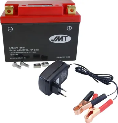 Obrázok produktu pre Lítium-iónová batéria JMT HJB7BL-FP, 12 V 2 Ah, kladný pól vpravo, DIN 50712 + nabíjačka