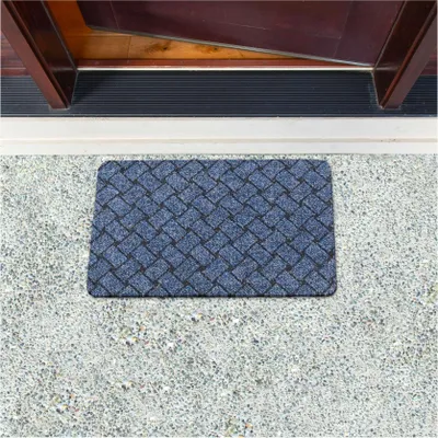 Produktbild von Fußmatte Türvorleger Bodenmatte Textil Melbourne Pflasterstein Blau Robust Wasserabweisend Breite 40 cm Länge 60 cm