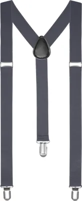 Produktbild von Hosenträger Herren Damen Hosen Träger Y Form Style Clips Schmal Neon Bunt Farbig dunkelgrau