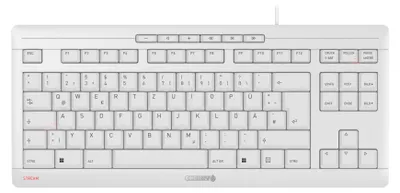 Produktbild von CHERRY STREAM KEYBOARD TKL, Kabelgebunden, USB, Scherenschalter, QWERTZ, Weiß