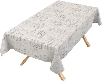 Produktbild von Tischdecke 3.0 Zeitlos Vintage Grau 500x140cm Schnittkante Wachstuch abwaschbar