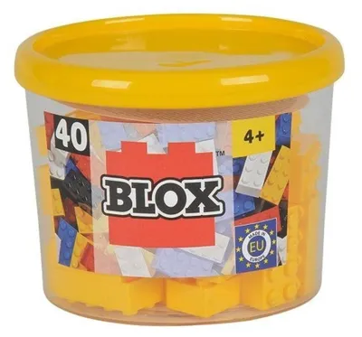 Immagine prodotto di Simba Blox 40 Gelbe 8er Steine in Dose, Bausteine, Bauklötze, Kinder Spielzeug, 40 Stück, 104118857
