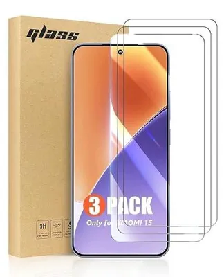 Zdjęcie produktu dla Folia ochronna na ekran xiaomi 15 szkło hartowane 9H zestaw 3 szt