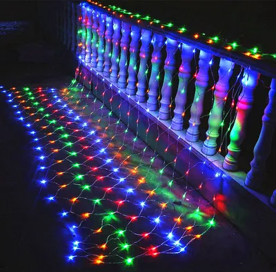 Obrázok produktu pre TolleTour LED svetelná sieť vnútorná s 8 svetelnými režimami rozprávkové svetlá sieť pre Vianoce Halloween záhrada svadba strana RGB 2x2M