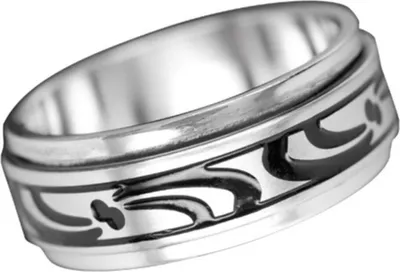 Produktbild von Spinning Ring: Edelstahl Ring mit Tribal 62 (19.7 mm Ø)