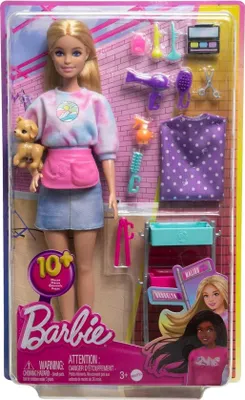 Obrázek produktu pro Mattel Barbie kadeřnice a stylistka s pejskem HNK95