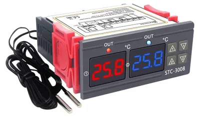 Productafbeelding van Digitale temperatuurregelaar thermostaat, 2 sondes, 220V, koeling en verwarming
