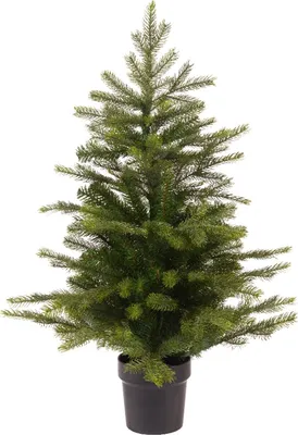 Produktbild von Künstlicher Weihnachtsbaum - H 75 cm - Grün - Kunststoff - mit Übertopf