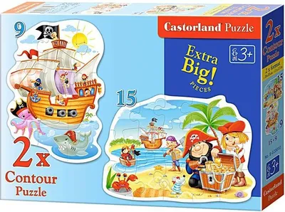 Produktbild von Castorland Pirate Treasure  2x Puzzle (9+15) Teile   B-020010