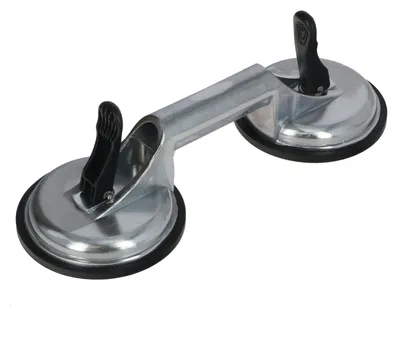Produktbild von Aluminum Scheiben Saugheber mit 2 Köpfen Glassauger Saugnapfhalter Vakuumheber