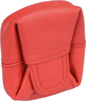 Produktbild von kleines Geldsäckchen, Kleingeldbeutel, Wiener Schachtel, Leder, rot