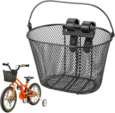 Produktbild von Kinderfahrradkorb Metall, abnehmbar, einfache Befestigung, für Kinderfahrräder