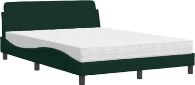 Immagine prodotto di Letto con materasso in velluto verde scuro 120x200 cm