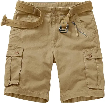 Produktbild von Kurze Damen-Cargo-Hose, sportlich, atmungsaktiv, beige, Größe 42