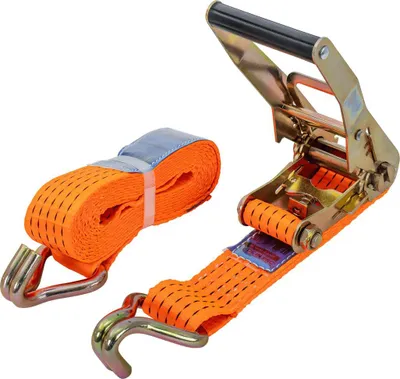 Produktbild von UNITRAILER Spanngurt mit Ratsche 4m 50mm 5t Zurrgurt Orange 2-teilig Ladungssicherung