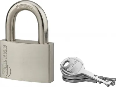 Image de Cadenas à clé Cinox, inox, extérieur, anse inox, 60mm, 3 clés - THIRARD