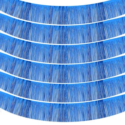 Folien-Fransengirlande 3 m, 6er-Pack, Dunkelblau, Partydeko