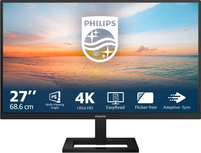 Image de Philips 1000 series 27E1N1900AE/00 Écran LED 68,6 cm (27") 3840 x 2160 pixels 4K Ultra HD LCD Noir