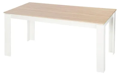 Produktbild von Esstisch 160x80cm Eiche-Weiß Holztisch für Küche Esszimmer Konferenztisch Schreibtisch 6-8 Personen 160x80x75cm