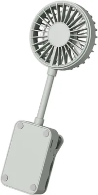 Obrázok produktu pre Klipový ventilátor – USB ventilátor – tichý USB ventilátor s klipom – pre kanceláriu, detské kočíky, kemping – malý, strieborný, vhodný do malých priestorov